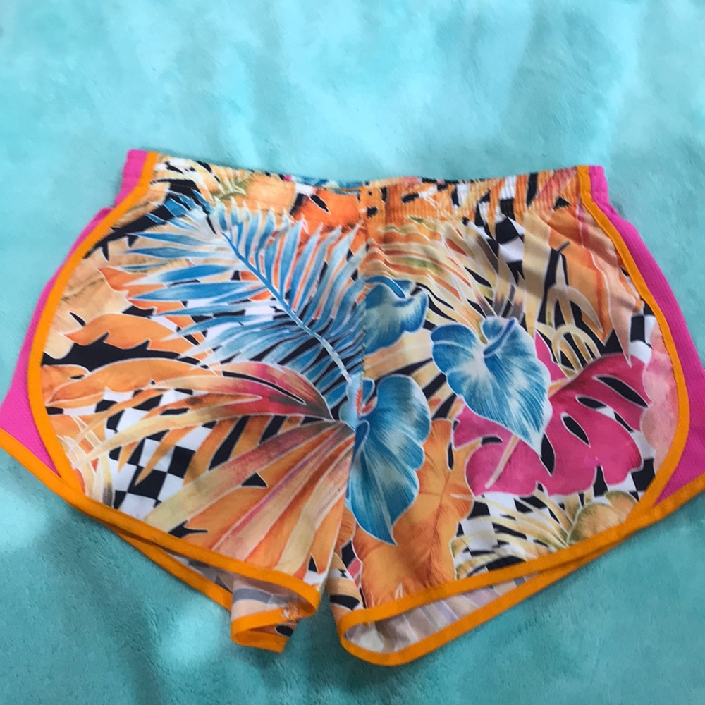 multi colored floral nike shorts